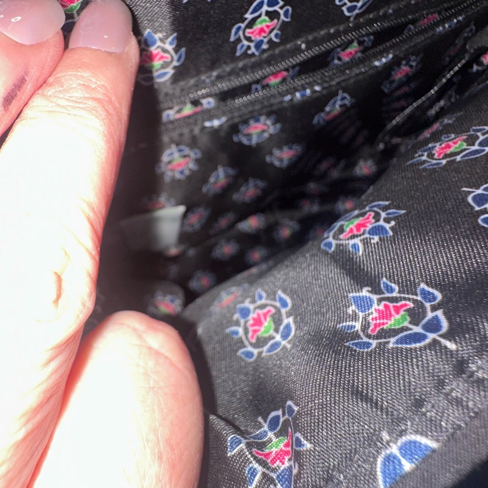 Vera Bradley Purse Crossbody Black Quilted - Picture 7 of 11